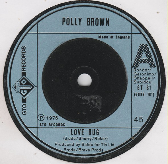 Polly Brown - Love Bug - Used Vinyl Record 7" image 1