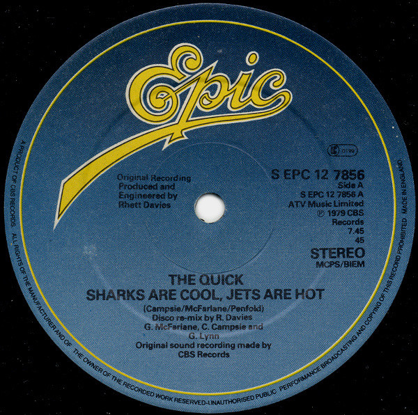 Quick - Sharks Are Cool, Jets Are Hot / Arabian Nights - Used Vinyl Reco image 1