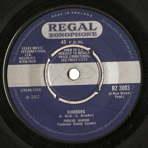 Procol Harum - Homburg - Used Vinyl Record 7" image 1