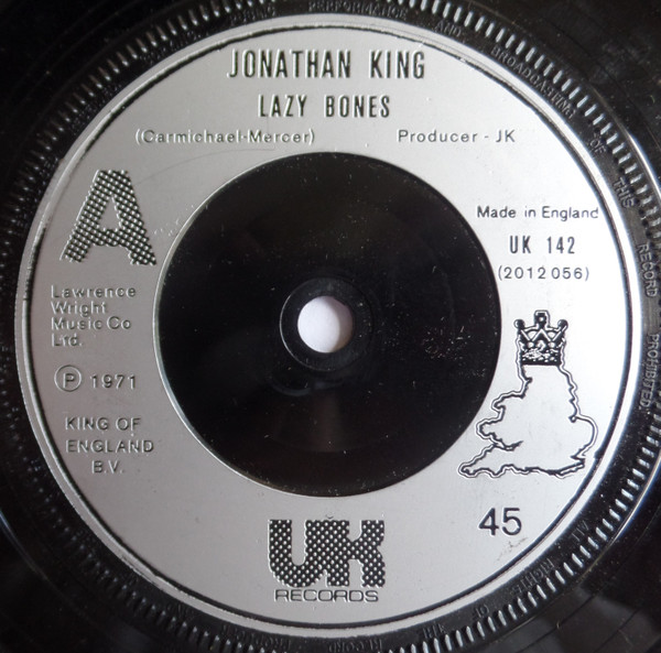 Jonathan King - Lazy Bones / I Just Want To Say Thank You - Used Viny image 1