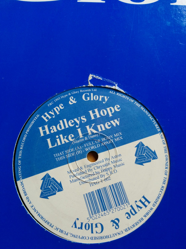Hadleys Hope - Like I Knew - Used Vinyl Record 12" image 1