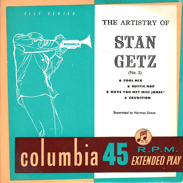 Stan Getz - Artistry Of  (No. 2) - Used Vinyl Record 7" image 1