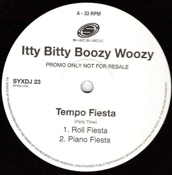 Itty Bitty Boozy Woo - Tempo Fiesta - Used Vinyl Record 12" image 1