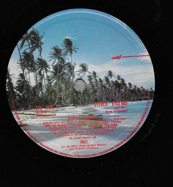 10cc - Bloody Tourists - Used Vinyl Record image 1