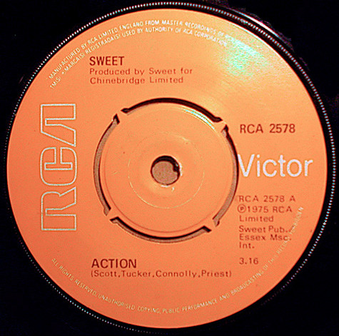 Sweet - Action - Used Vinyl Record 7" image 1