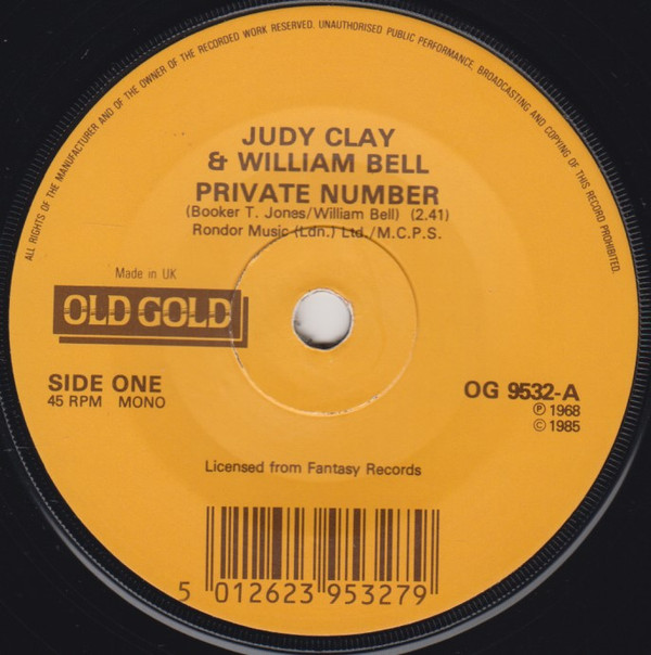 Judy Clay - Private Number / Who's Making Love - Used Vinyl Record 7" image 1