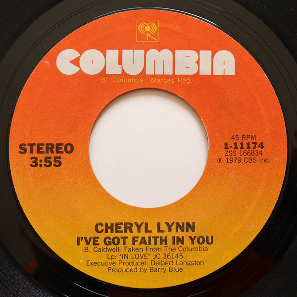 Cheryl Lynn - I've Got Faith In You - Used Vinyl Record 7" image 1