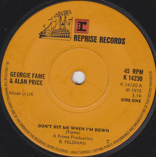 Georgie Fame - Don't Hit Me When I'm Down - Used Vinyl Record 7" image 1
