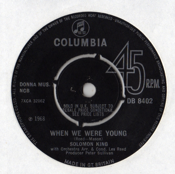 Solomon King - When We Were Young - Used Vinyl Record 7" image 1