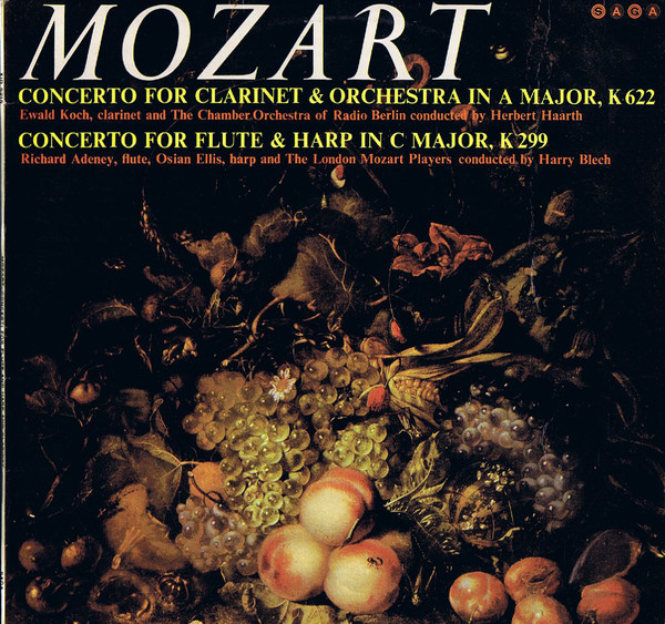 Concerto For Clarinet & Orchestra In A Major, K 622 / Concerto For Flute & Harp In C Major, K 299