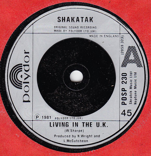 Shakatak - Living In The U.K. - Used Vinyl Record 7" image 1