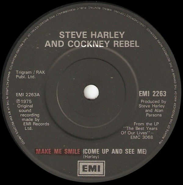 Steve Harley & Cockn - Make Me Smile (Come Up And See Me) - Used Vinyl image 1