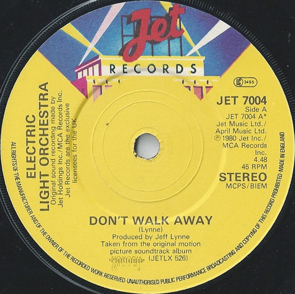 Electric Light Orche - Don't Walk Away - Used Vinyl Record 7" image 1