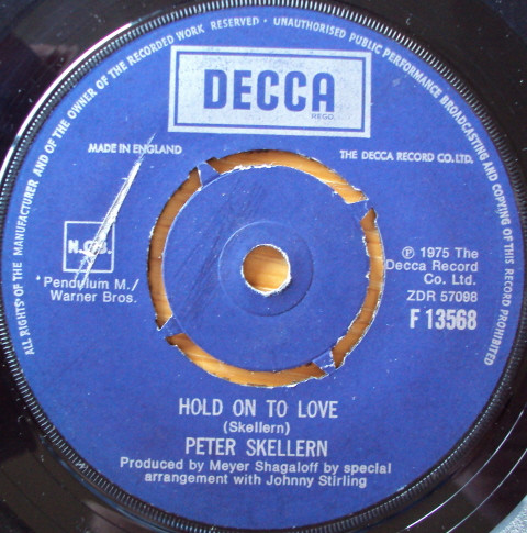 Peter Skellern - Hold On To Love / Too Much, I'm In Love - Used Vinyl image 1