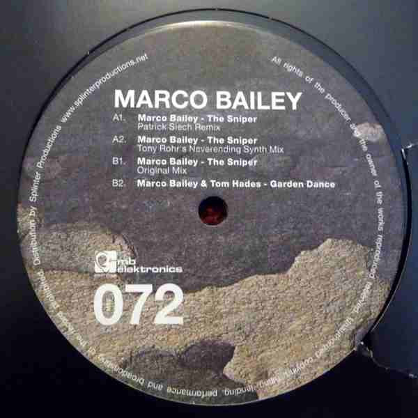 Marco Bailey - Sniper - Vinyl Record 12" image 1