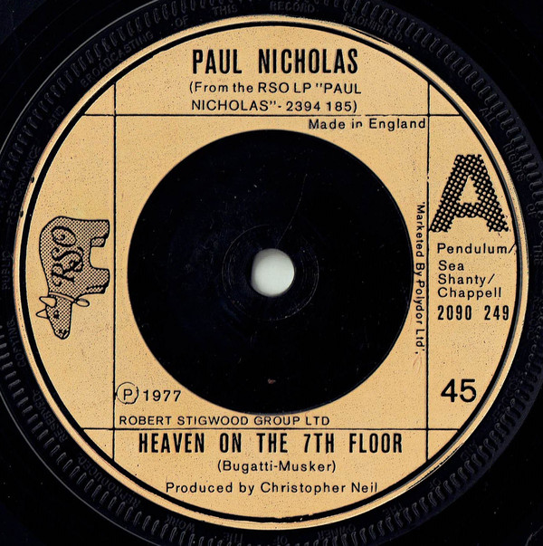 Paul Nicholas - Heaven On The 7th Floor - Used Vinyl Record 7" image 1