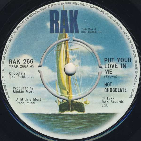 Hot Chocolate - Put Your Love In Me - Used Vinyl Record 7" image 1