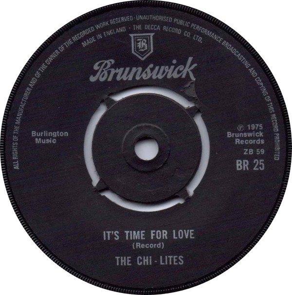 Chi-Lites - It's Time For Love - Used Vinyl Record 7" image 1