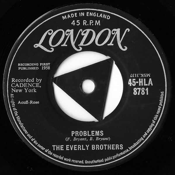Everly Brothers - Problems - Used Vinyl Record 7" image 1