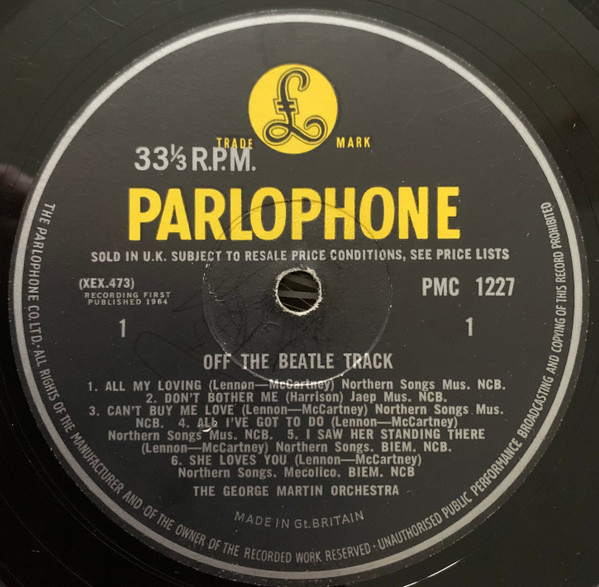 George Martin And Hi - Off The Beatle Track - Used Vinyl Record image 1