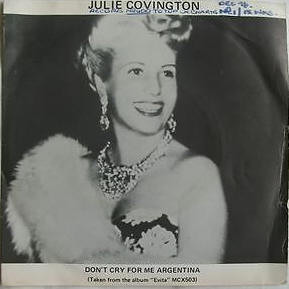 Julie Covington - Don't Cry For Me Argentina - Used Vinyl Record 7" image 1