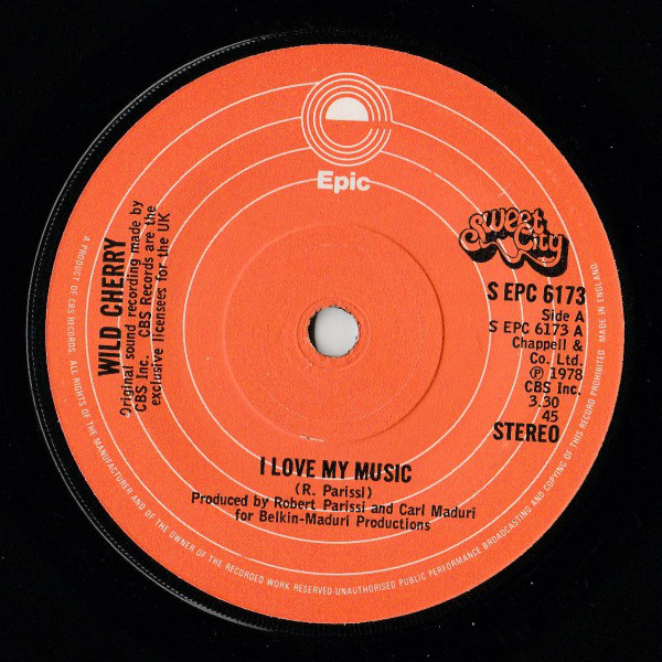 Wild Cherry - I Love My Music - Used Vinyl Record 7" image 1