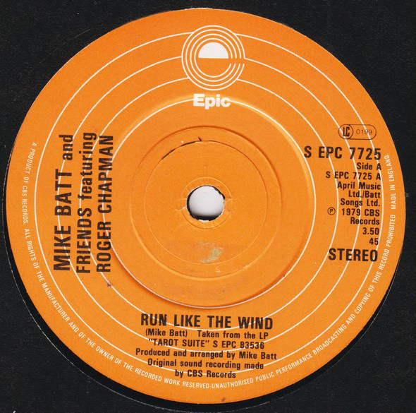 Mike Batt And Friend - Run Like The Wind - Used Vinyl Record 7" image 1
