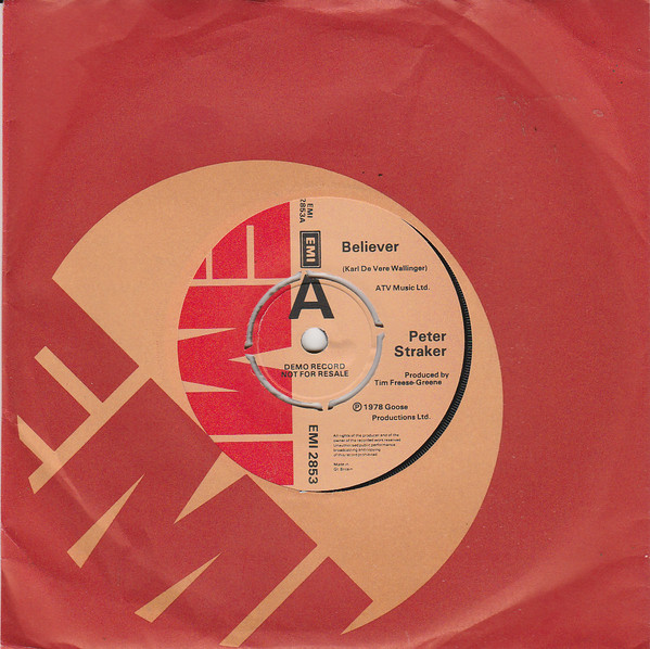 Peter Straker - Believer - Used Vinyl Record 7" image 1