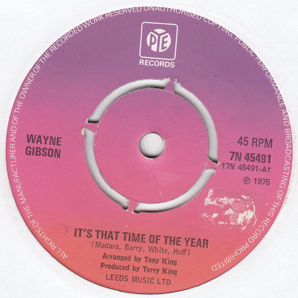 Wayne Gibson - It's That Time Of The Year - Used Vinyl Record 7" image 1