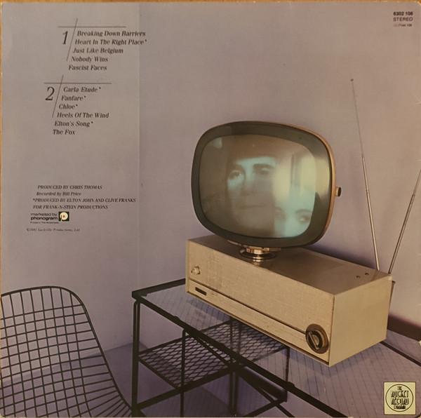 Elton John - Fox - Used Vinyl Record image 1
