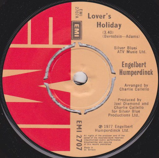Engelbert Humperdinc - Lover's Holiday - Used Vinyl Record 7" image 1