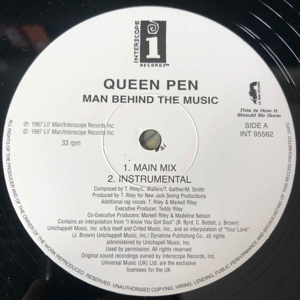 Queen Pen - Man Behind The Music - Used Vinyl Record 12" image 1