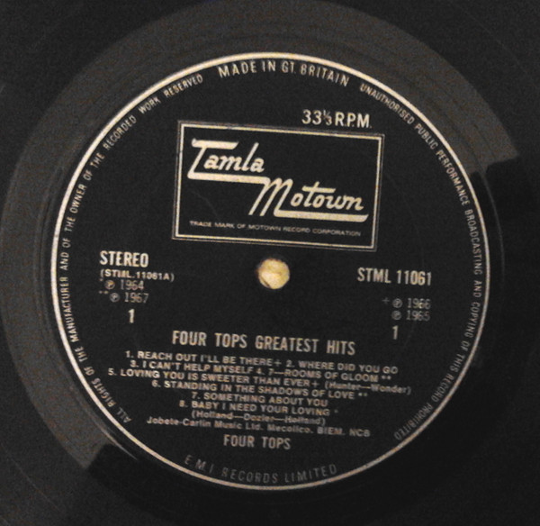 Four Tops - Greatest Hits - Used Vinyl Record image 1