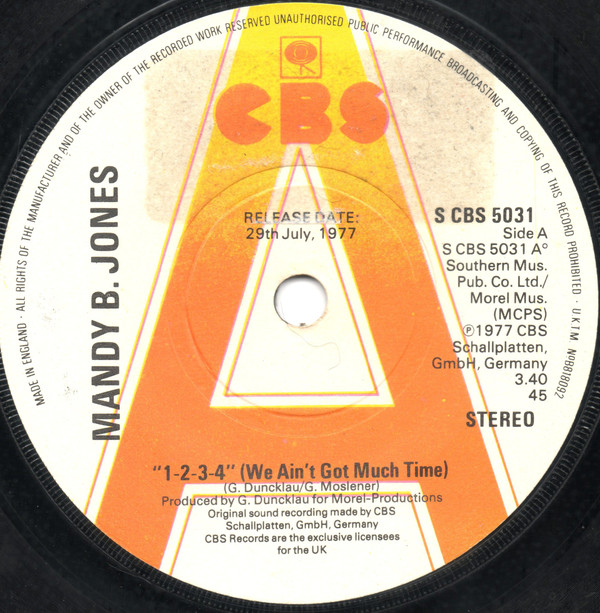 Mandy B. Jones - "1-2-3-4" (We Ain't Got Much Time) - Used Vin image 1