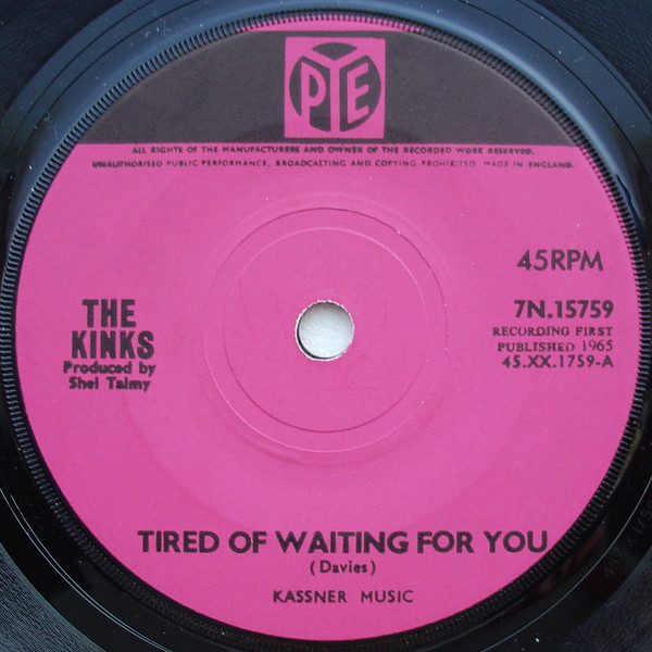 Kinks - Tired Of Waiting For You - Used Vinyl Record 7" image 1