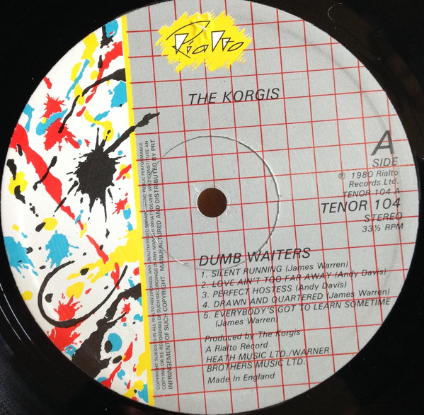 Korgis - Dumb Waiters - Used Vinyl Record image 1
