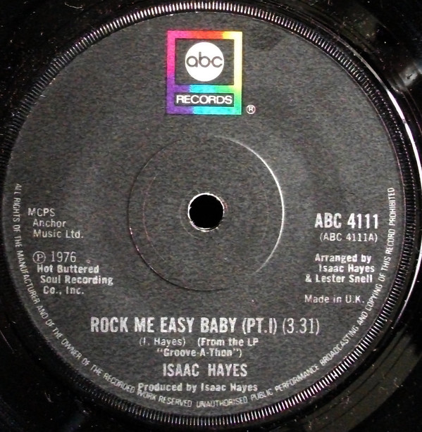 Isaac Hayes - Rock Me Easy Baby (Pt.1) - Used Vinyl Record 7" image 1