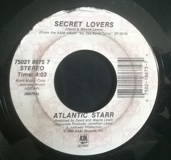 Atlantic Starr - Secret Lovers / If Your Heart Isn't In It - Used Vin image 1