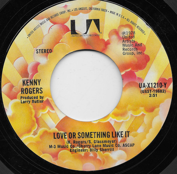 Kenny Rogers - Love Or Something Like It - Used Vinyl Record 7" image 1