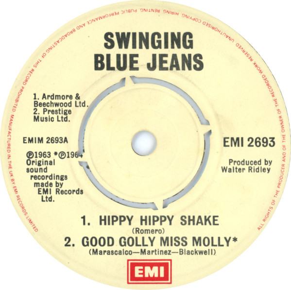 Swinging Blue Jeans - Hippy Hippy Shake - Used Vinyl Record 7" image 1