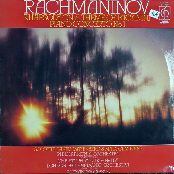 Rachmaninov: Rhapsody On A Theme Of Paganini; Piano Concerto No.1 In F Sharp Minor, Op.1