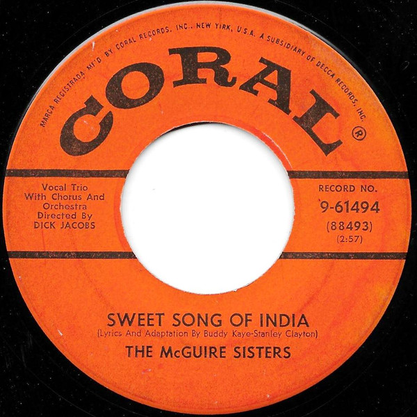 Sweet Song Of India / Give Me Love