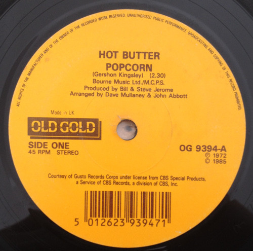 Hot Butter - Popcorn / Pepper Box - Used Vinyl Record 7" image 1