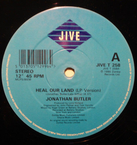 Jonathan Butler - Heal Our Land - Used Vinyl Record 12" image 1