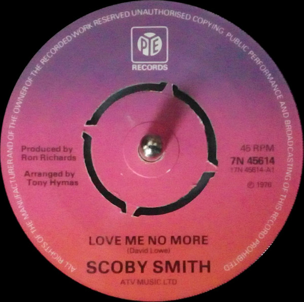 Scoby Smith - Love Me No More - Used Vinyl Record 7" image 1