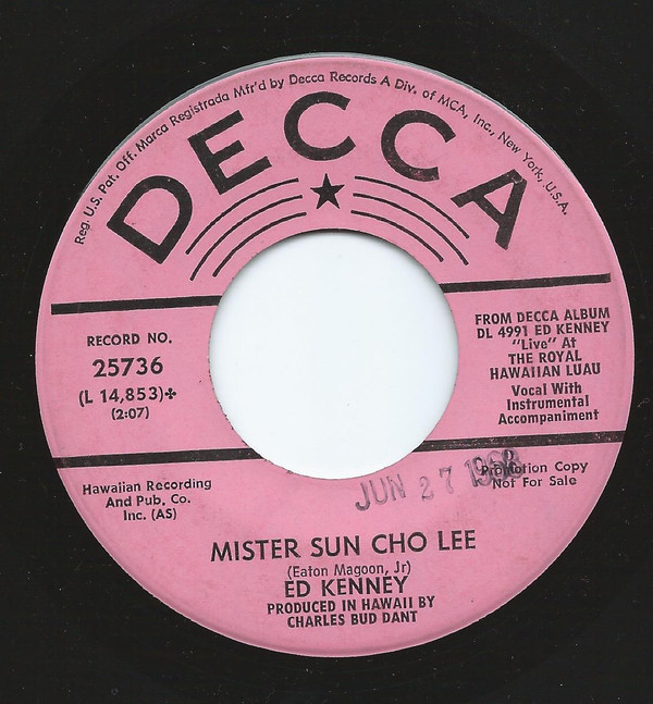 Mister Sun Cho Lee / The Hawaiian Wedding Song