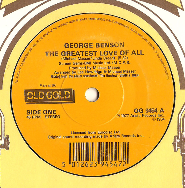 George Benson - Greatest Love Of All / Funkin' For Jamaica (N.Y.) - U image 1