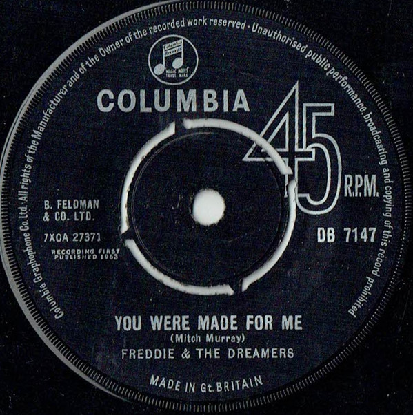 Freddie & The Dreame - You Were Made For Me - Used Vinyl Record 7" image 1