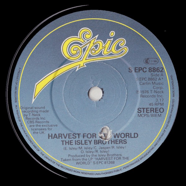 Isley Brothers - Harvest For The World - Used Vinyl Record 7" image 1