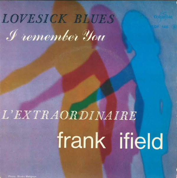 Frank Ifield - Lovesick Blues - Used Vinyl Record 7" image 1